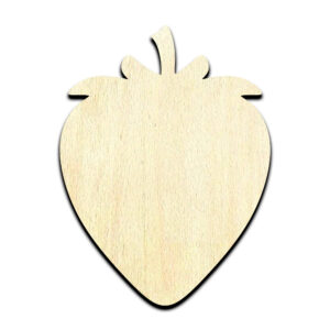 Strawberry Laser Cut Out Unfinished Wood Shape Craft Supply