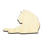 Tiger #2 Laying Down Laser Cut Out Unfinished Wood Shape Craft Supply