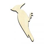 Woodpecker Bird Laser Cut Out Unfinished Wood Shape Craft Supply