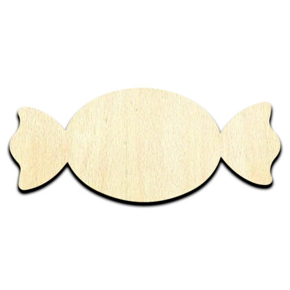 Wrapped Candy Laser Cut Out Unfinished Wood Shape Craft Supply