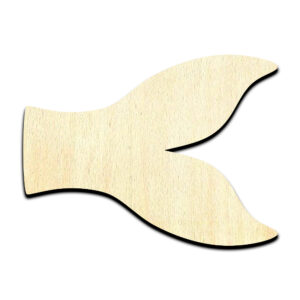 Fish Tail Laser Cut Out Unfinished Wood Shape Craft Supply