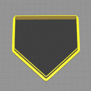 Baseball Home Plate Shaped Cookie Cutter