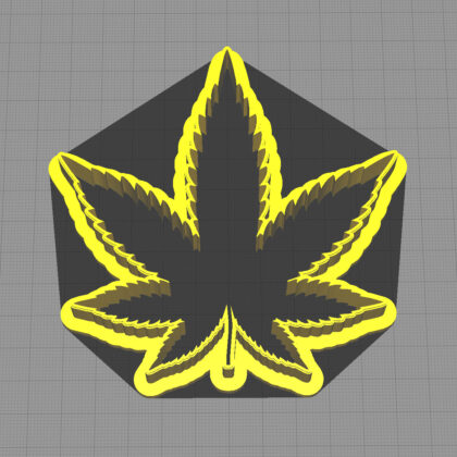 Marijuana Cannabis Leaf Shaped Cookie Cutter
