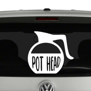 PotHead Coffee Lovers Vinyl Decal Sticker