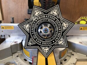 San Diego County Probation Dept. Badge Star With Badge Pocket