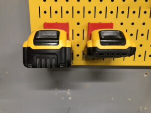 DeWalt 20V Max Battery Pegboard Mount 3D Printed