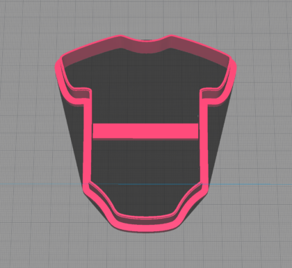 Baby Body Suit Sleeper Shaped Cookie Cutter