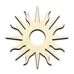 Sun Laser Cut Out Unfinished Wood Shape Craft Supply