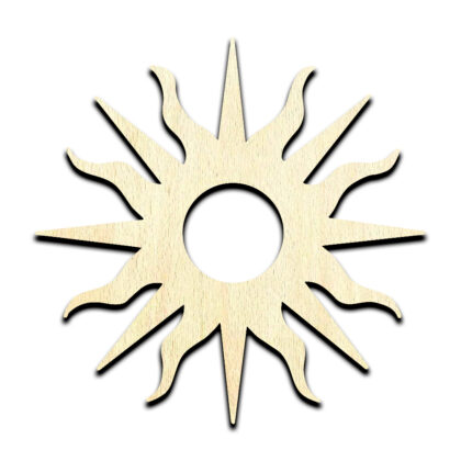 Sun Laser Cut Out Unfinished Wood Shape Craft Supply