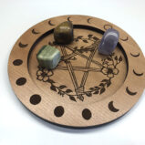 Trinket Tray Crystals Rocks Moon Phases and Pentacle Laser Cut Engraved