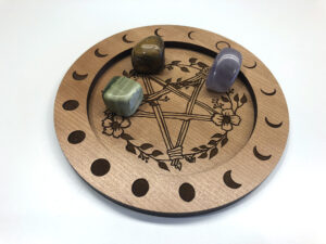 Trinket Tray Crystals Rocks Moon Phases and Pentacle Laser Cut Engraved