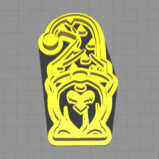 Valentines Gnome Shaped Premium Cookie Cutter and Imprint