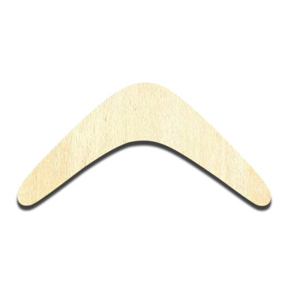 Boomerang Laser Cut Out Unfinished Wood Shape Craft Supply