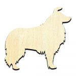 Border Collie Dog Puppy Laser Cut Out Unfinished Wood Shape Craft Supply