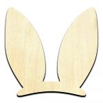 Bunny Ears Easter Bunny Rabbit Ears Laser Cut Out Unfinished Wood Shape Craft Supply