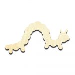 Caterpillar Laser Cut Out Unfinished Wood Shape Craft Supply