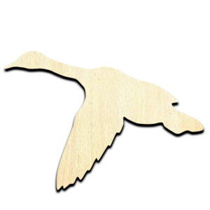 Duck in Flight #2 Laser Cut Out Unfinished Wood Shape Craft Supply