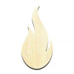 Fire Flame #1 Laser Cut Out Unfinished Wood Shape Craft Supply