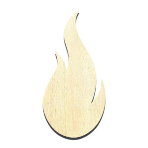 Fire Flame #1 Laser Cut Out Unfinished Wood Shape Craft Supply