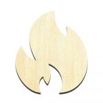 Fire Flame #2 Laser Cut Out Unfinished Wood Shape Craft Supply