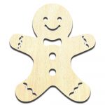 Gingerbread Man #2 Laser Cut Out Unfinished Wood Shape Craft Supply