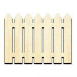 Picket Fence Laser Cut Out Unfinished Wood Shape Craft Supply