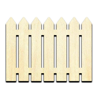 Picket Fence Laser Cut Out Unfinished Wood Shape Craft Supply