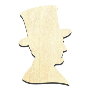 Abraham Lincoln Laser Cut Out Unfinished Wood Shape Craft Supply