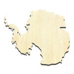 Antartica Laser Cut Out Unfinished Wood Shape Craft Supply