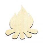 Campfire #1 Laser Cut Out Unfinished Wood Shape Craft Supply