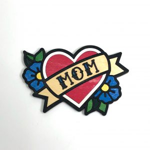 Old School Tattoo Flash Mom Heart Laser Cut Crafting Kit