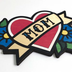 Old School Tattoo Flash Mom Heart Laser Cut Crafting Kit