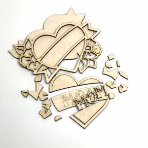 Old School Tattoo Flash Mom Heart Laser Cut Crafting Kit