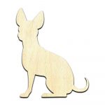 Chihuahua Dog Puppy #2 Laser Cut Out Unfinished Wood Shape Craft Supply