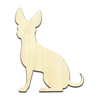 Chihuahua Dog Puppy #2 Laser Cut Out Unfinished Wood Shape Craft Supply