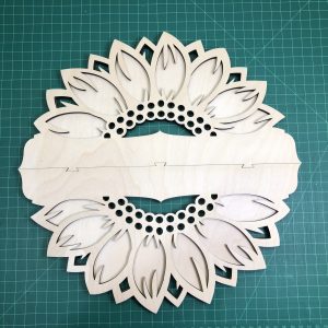 Sunflower Door Welcome Family Name Laser Cut Kit or Finished