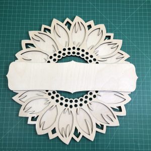 Sunflower Door Welcome Family Name Laser Cut Kit or Finished