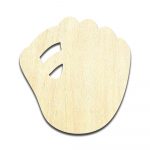 Baseball Mitt Glove Laser Cut Out Unfinished Wood Shape Craft Supply