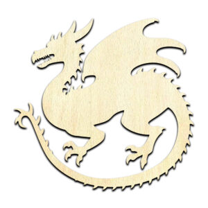 Dragon #5 Laser Cut Out Unfinished Wood Shape Craft Supply