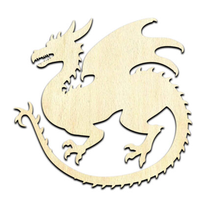 Dragon #5 Laser Cut Out Unfinished Wood Shape Craft Supply