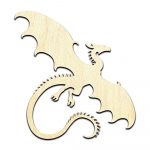 Dragon #7 Laser Cut Out Unfinished Wood Shape Craft Supply