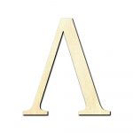 Lamda Greek Alphabet Laser Cut Out Unfinished Wood Shape Craft Supply