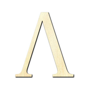 Lamda Greek Alphabet Laser Cut Out Unfinished Wood Shape Craft Supply