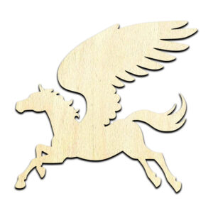 Pegasus Winged Horse #1 Laser Cut Out Unfinished Wood Shape Craft Supply