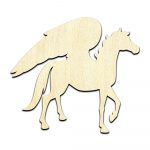 Pegasus Winged Horse #3 Laser Cut Out Unfinished Wood Shape Craft Supply