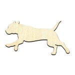 Pit Bull Dog Puppy #3 Laser Cut Out Unfinished Wood Shape Craft Supply