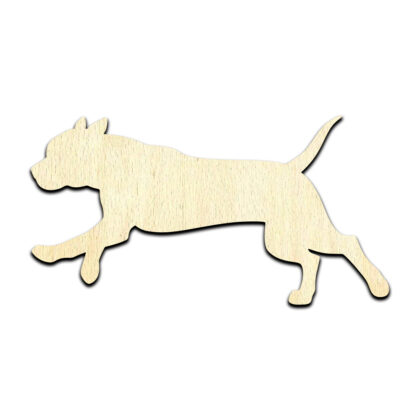 Pit Bull Dog Puppy #3 Laser Cut Out Unfinished Wood Shape Craft Supply