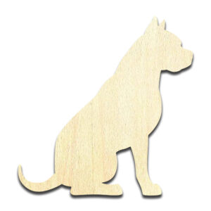 Pit Bull 2 Dog Puppy Laser Cut Out Unfinished Wood Shape Craft Supply