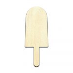 Popsicle Laser Cut Out Unfinished Wood Shape Craft Supply