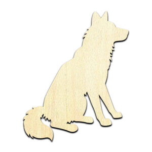 Siberian Husky Dog Puppy #2 Laser Cut Out Unfinished Wood Shape Craft Supply